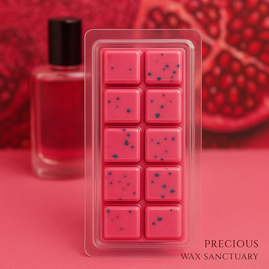 Indulge in dark sophistication! ✨🖤 Our 'Pomegranate Noir' wax melt, inspired by White Company's captivating scent. It's pure rich, fruity, and mysterious bliss! 