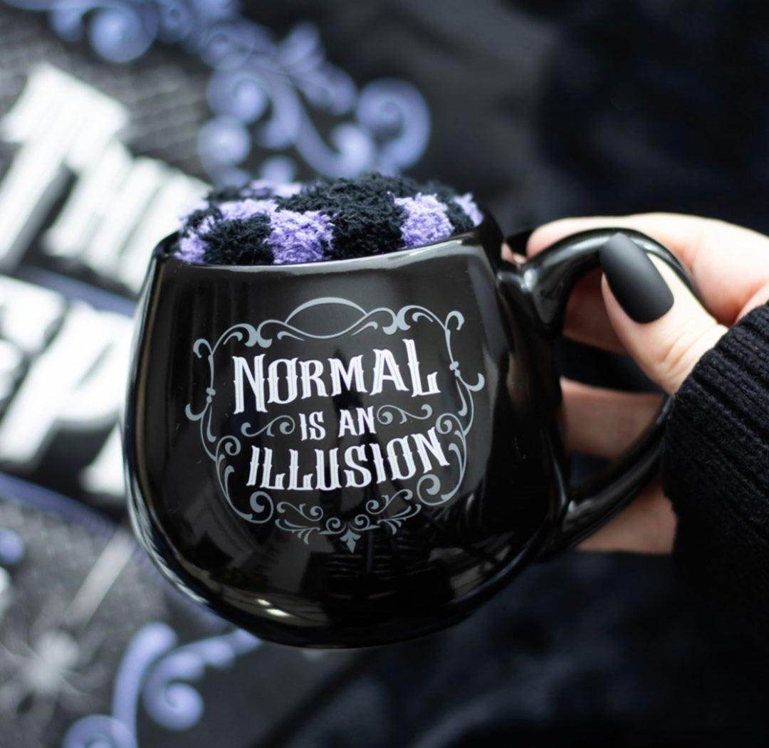 Normal Is An Illusion Mug and Socks Set - Precious Wax Sanctuary