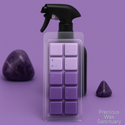 Sleepy Lush Dupe wax melts featuring a calming and soothing fragrance designed to promote relaxation and restful sleep. The scent combines soft, tranquil notes to create a peaceful and comforting atmosphere.