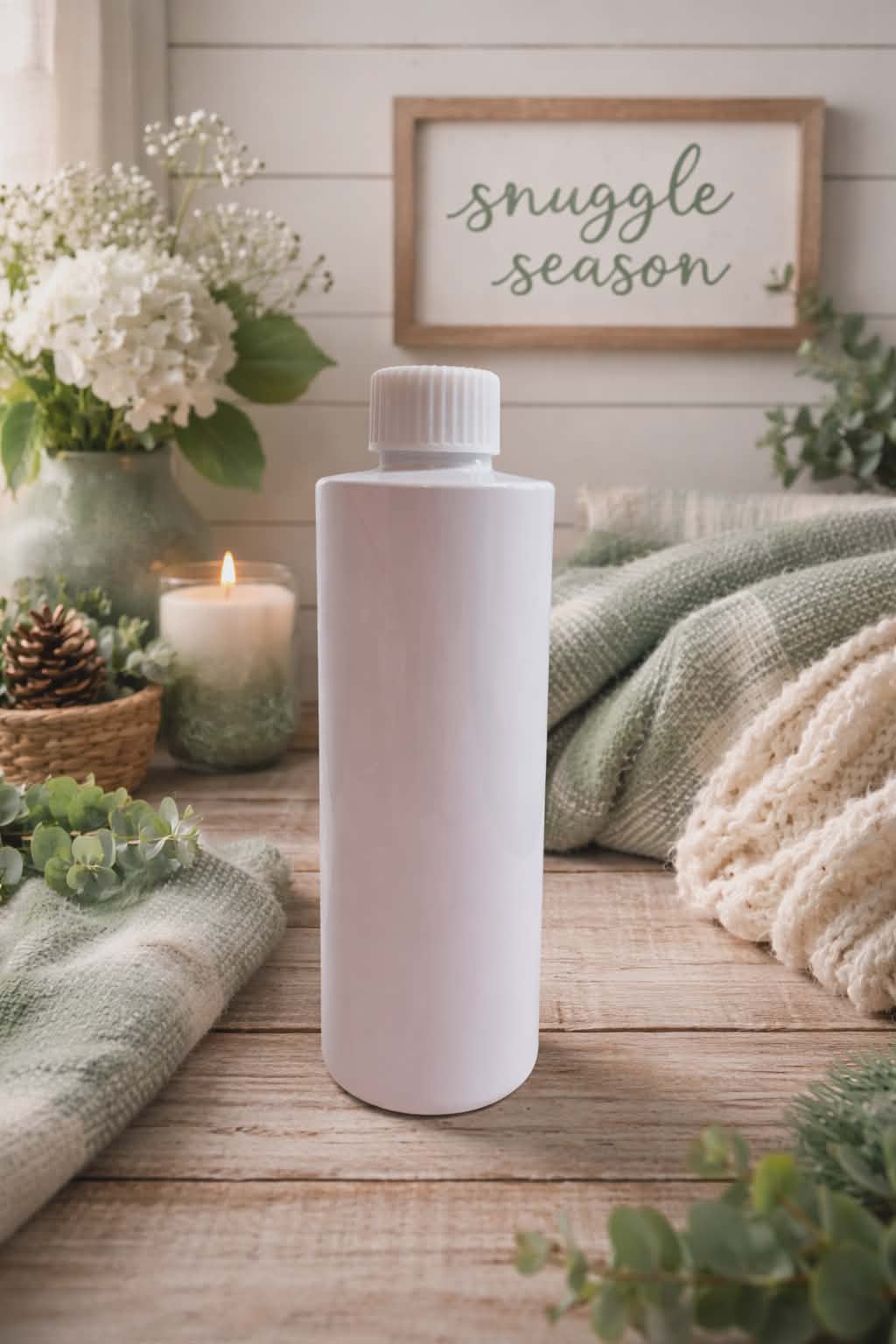 Cosy autumn snuggle season reed diffuser refill bottle.