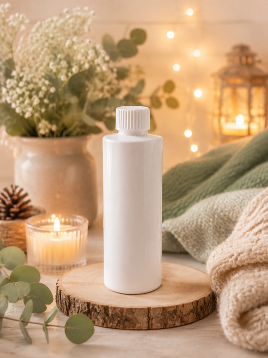 Autumn snuggle season reed diffuser refill in cosy home.