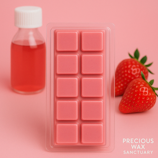 A blast from the past in wax form! 💖 Our 'Strawberry Calpol' wax melt, inspired by that familiar childhood scent. It's pure sweet, syrupy, and nostalgic bliss!
