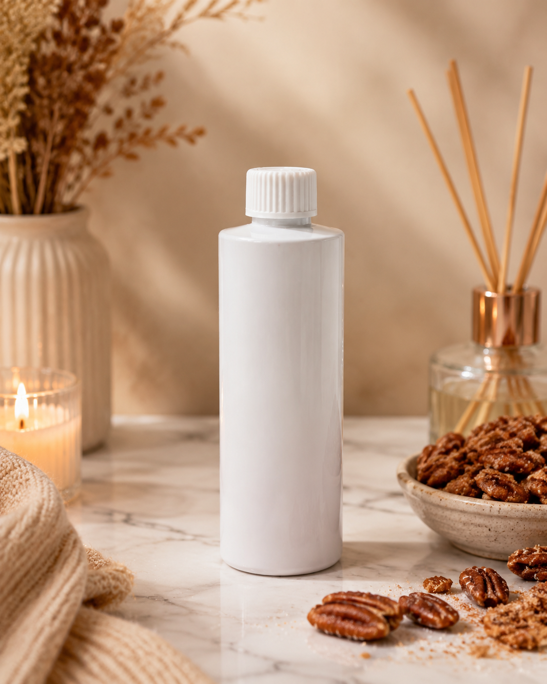 Reed diffuser refill in home in sugared pecan frosting scent.