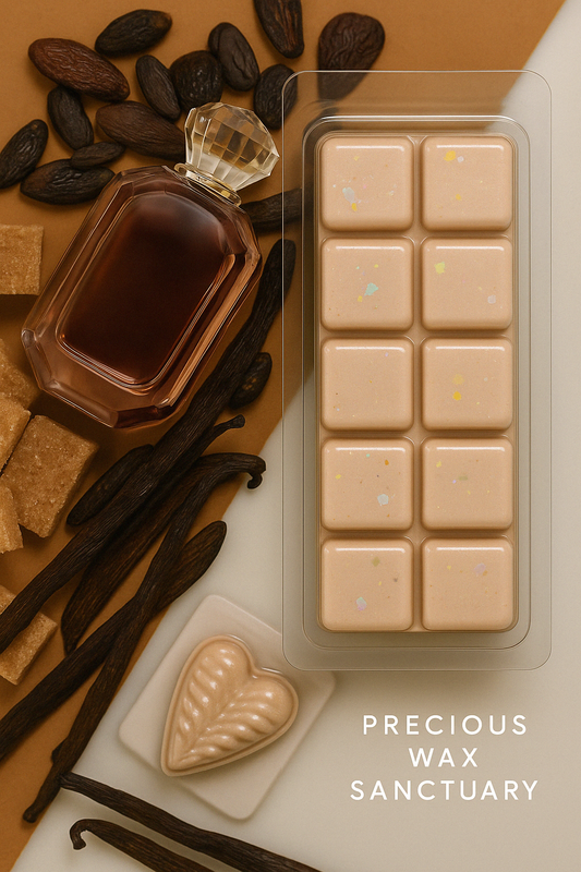 Wrap yourself in vanilla luxury! 🤎✨ Our 'Vanilla Enchantment' wax melt, inspired by Kayali's Vanilla | 28. It's pure comforting bliss!