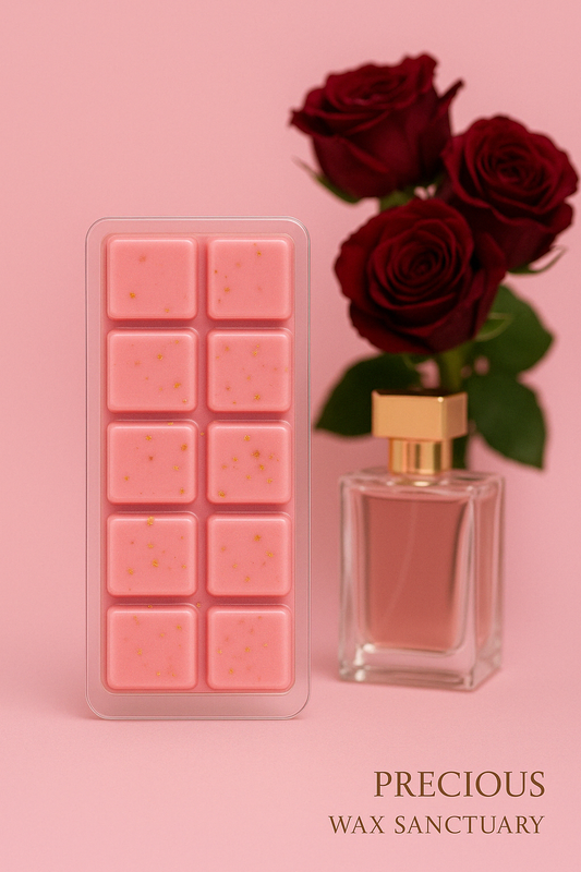 Indulge in opulent elegance! 🌹🪵 Our 'Velvet Rose and Oud' wax melt, inspired by Jo Malone's iconic scent. It's pure rich, dark, and luxurious bliss!