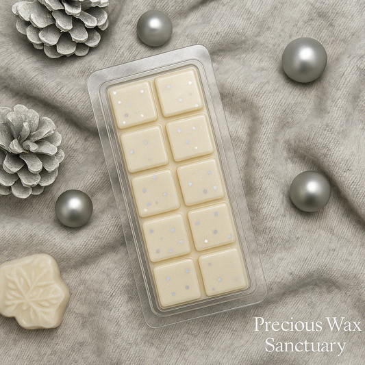 Wrap yourself in warmth! 🤍🧣 Our 'Warming Cashmere' wax melt. It's pure soft, cozy, and comforting bliss!