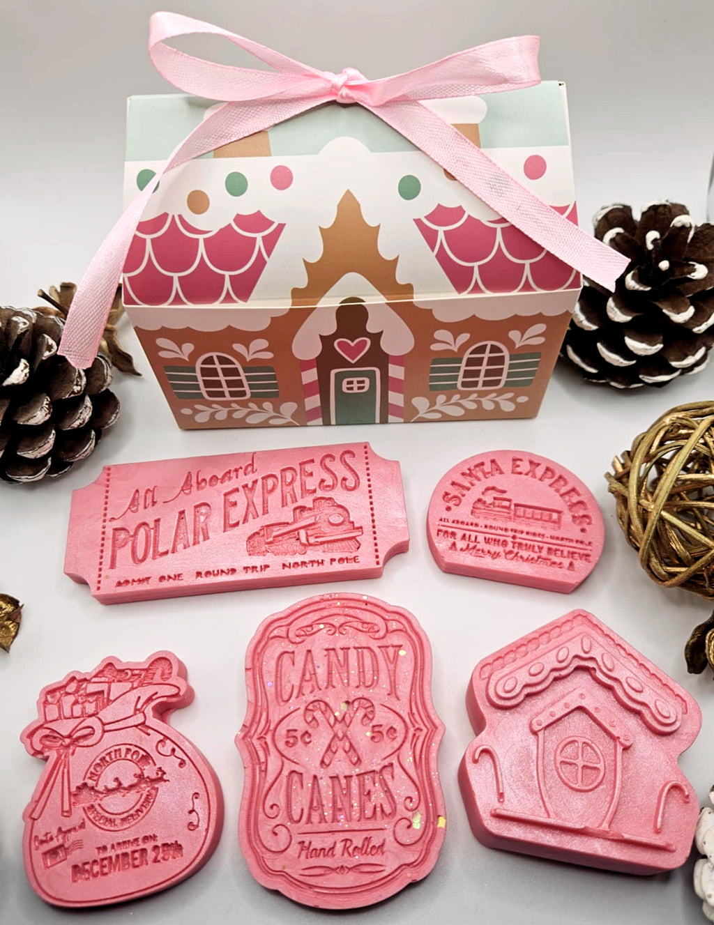 Gingerbread House Pink Wax Melt Gift Set