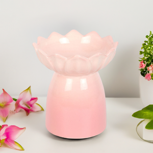 Pink Water Lily Oil Burner and Wax Warmer