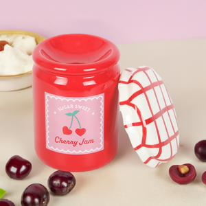 Cherry Jam Jar Oil Burner and Wax Warmer