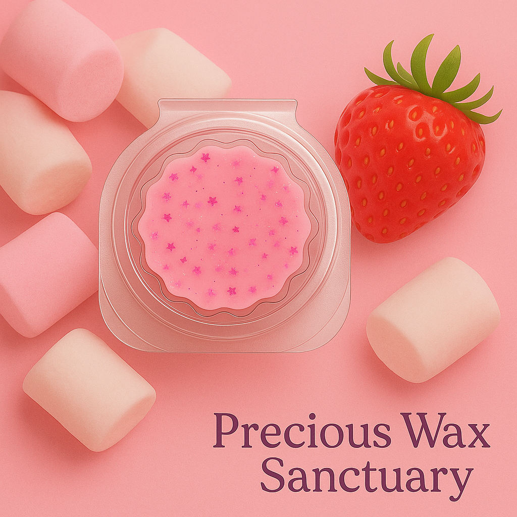 Marshmallow and Strawberry Tarte Wax Melt Pot