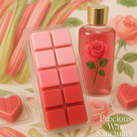 Rhubarb and Rose Soy Wax Melt Bar