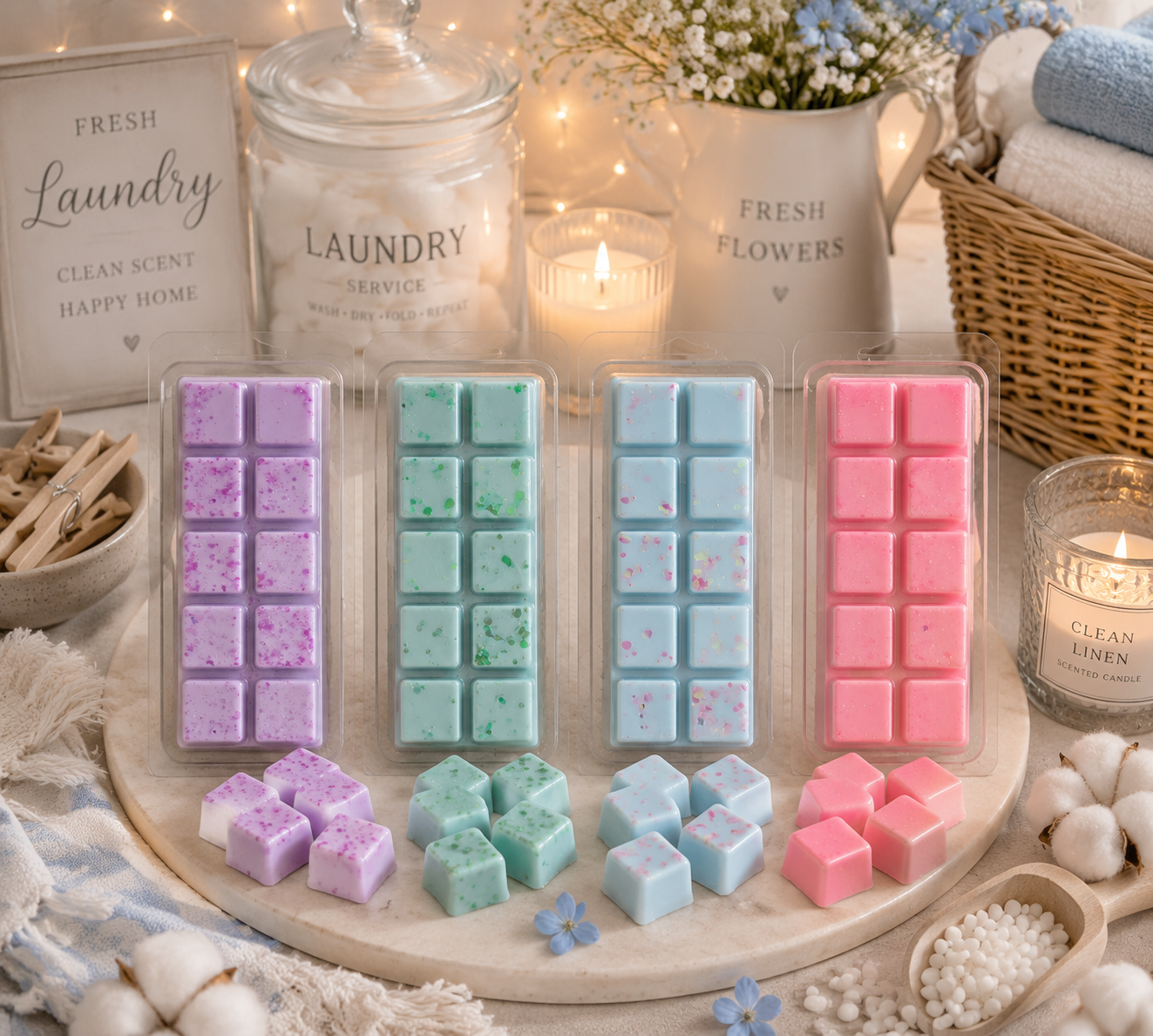 Mystery Laundry Wax Melt Bar Bundle | Strong Scented Soy Wax Melts UK