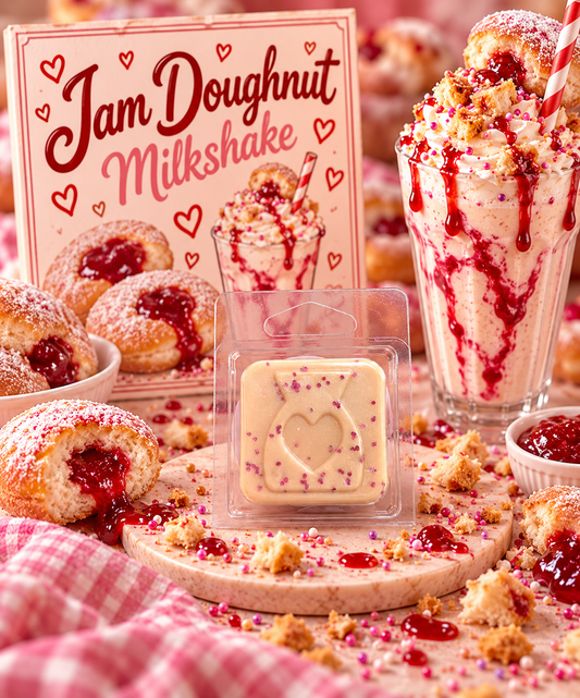 Jam Doughnut Milkshake Wax Melt Sample | Strong Scented Soy Wax Melts UK