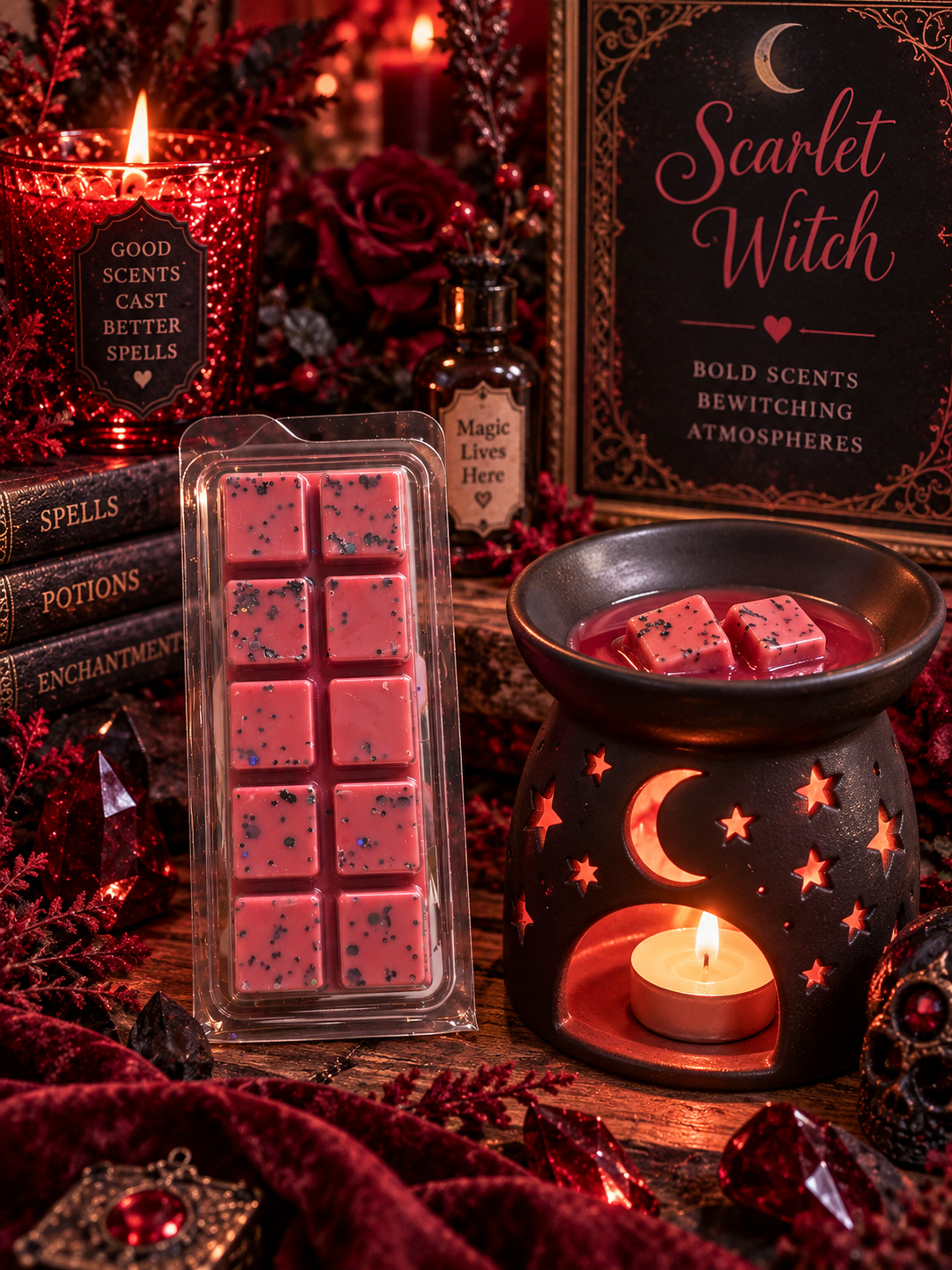 Scarlet Witch Wax Melt Bar | Strong Scented Soy Wax Melts UK