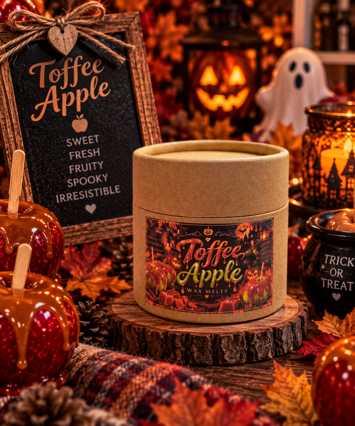 Toffee Apple Scoopable Wax Melts | Strong Scented Soy Wax Melts UK