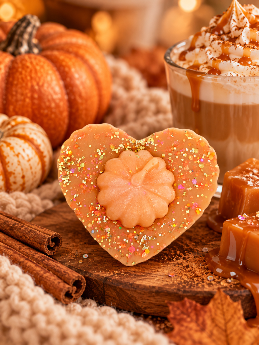 Pumpkin Cream Latte Wax Melt Shape | Strong Scented Soy Wax Melts UK