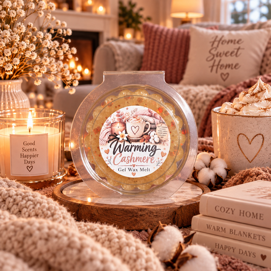 Warming Cashmere Gel Wax Melt Pot | Strong Scented Gel Wax Melts UK