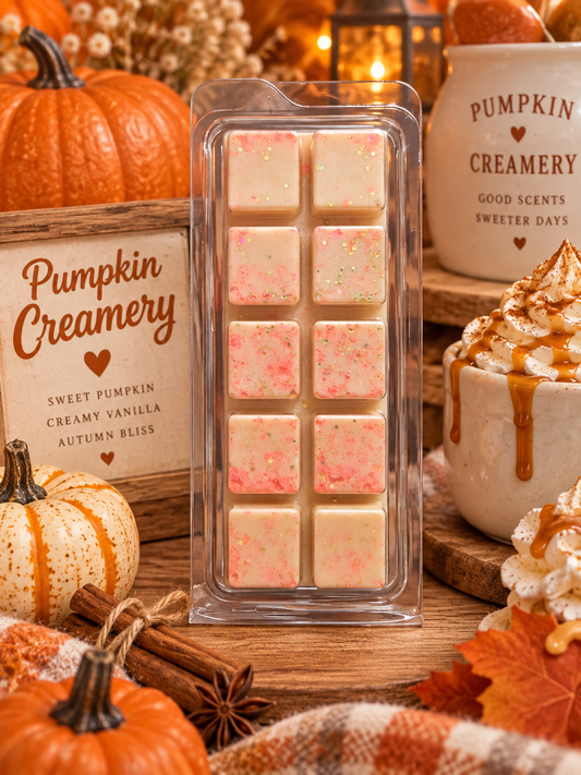 Pumpkin Creamery Wax Melt Bar | Strong Scented Soy Wax Melts UK