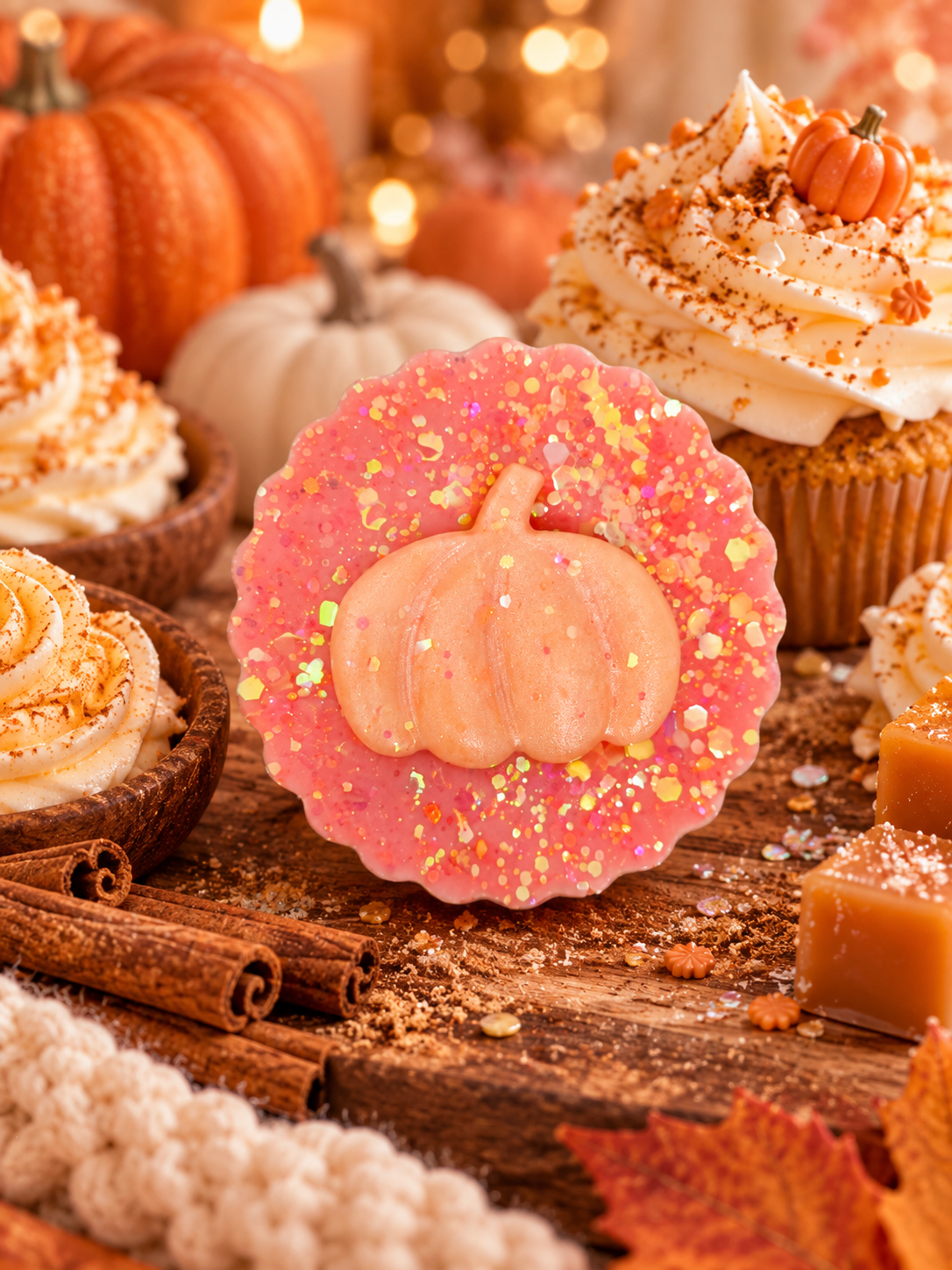 Pumpkin Buttercream Wax Melt Shape | Strong Scented Soy Wax Melts UK