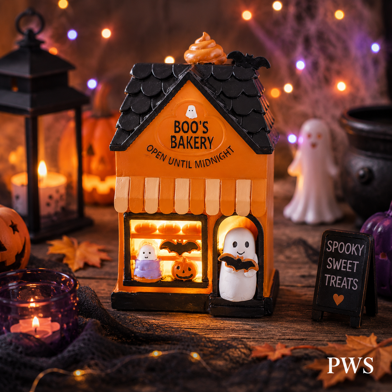 Boo’s Bakery LED Light Up Halloween Decoration
