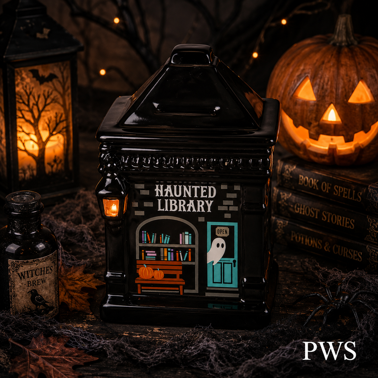 Haunted Library Oil Burner
