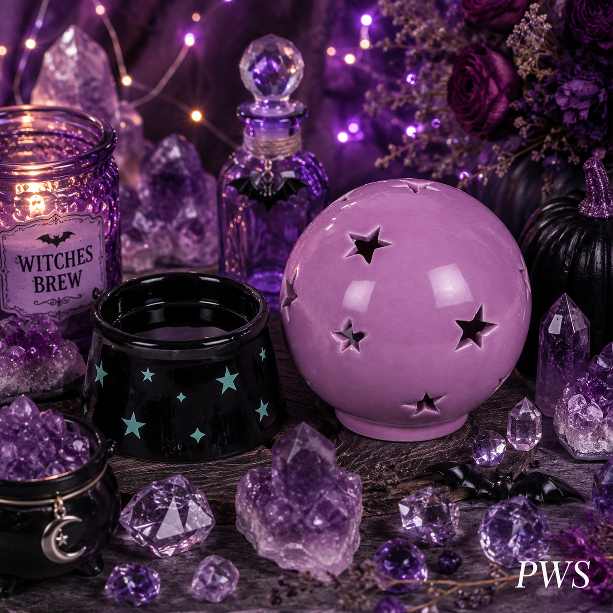 Crystal Ball Tealight & Incense Cone Holder