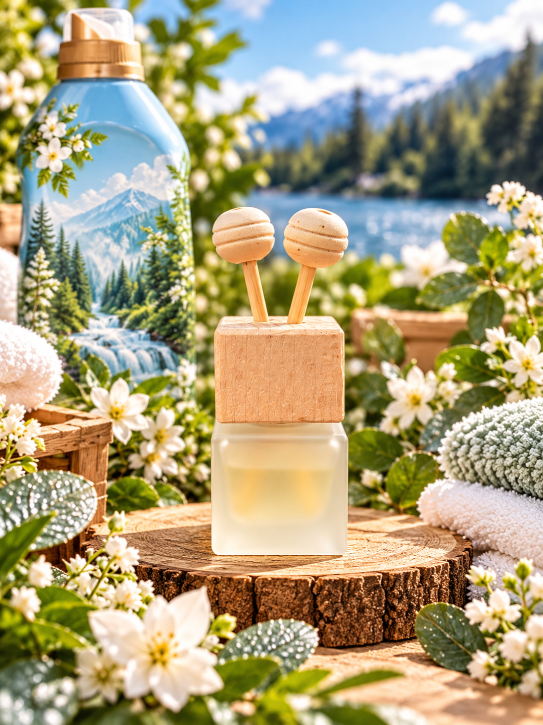 Woodland Wander Car Diffuser with Diffuser Sticks | Fresh Laundry Car Air Freshener 6ml