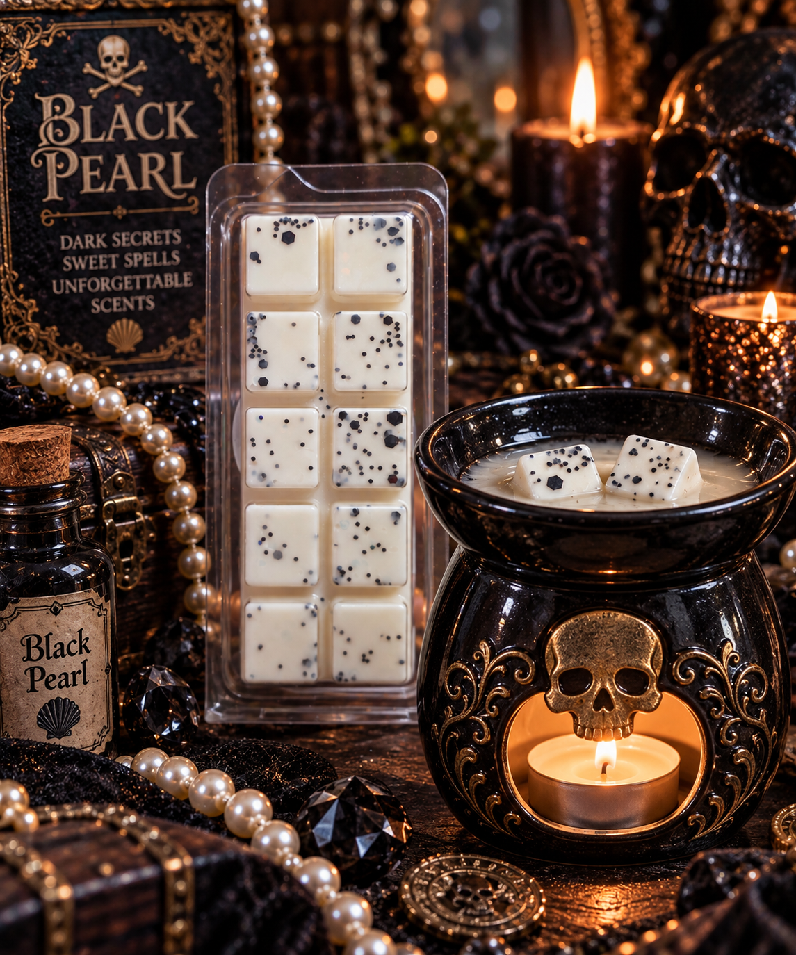 Black Pearl Wax Melt Bar | Strong Scented Soy Wax Melts UK