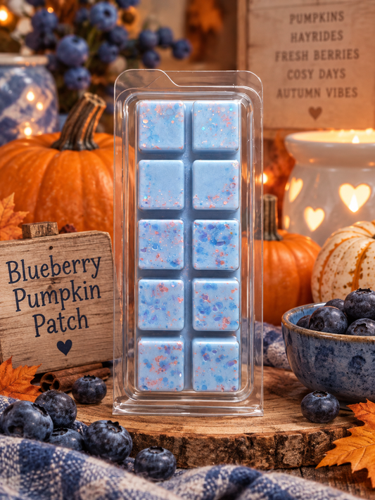 Blueberry Pumpkin Patch Wax Melt Bar | Strong Scented Soy Wax Melts UK