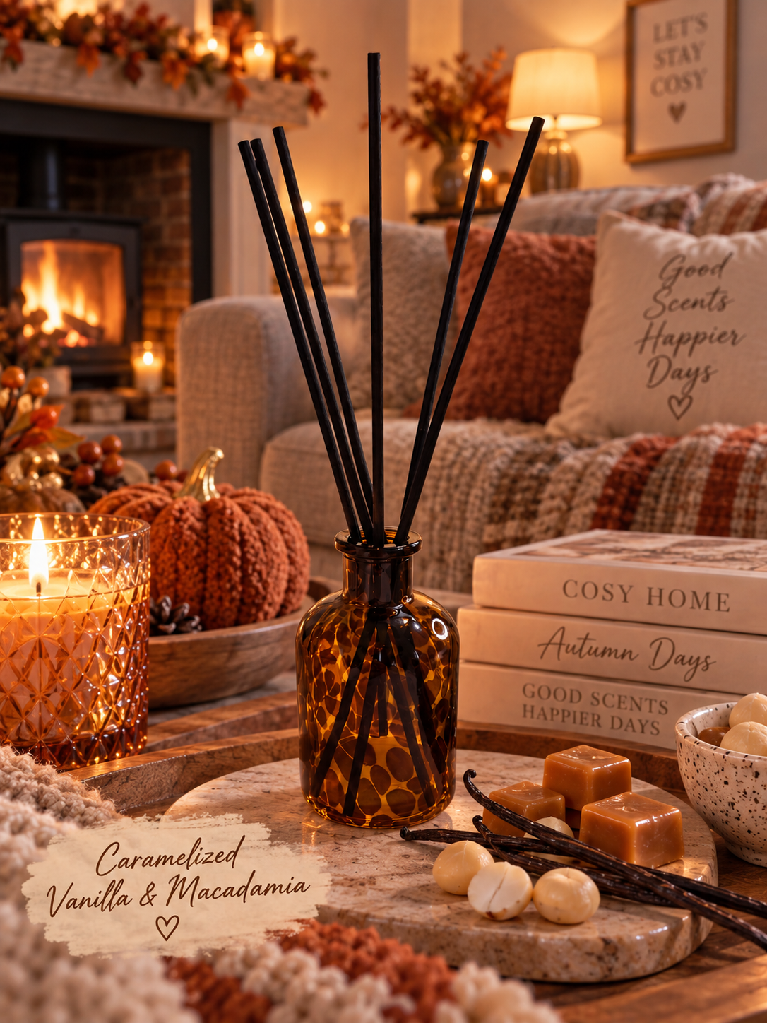 Caramelized Vanilla and Macadamia Reed Diffuser | 120ml