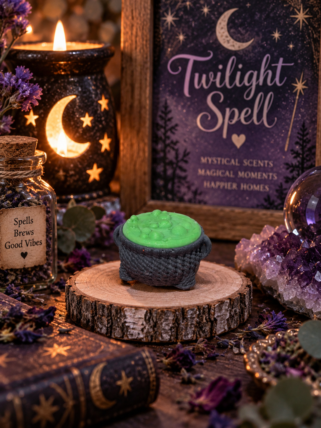 Twilight Spell Knitted Cauldron Wax Melt Shape