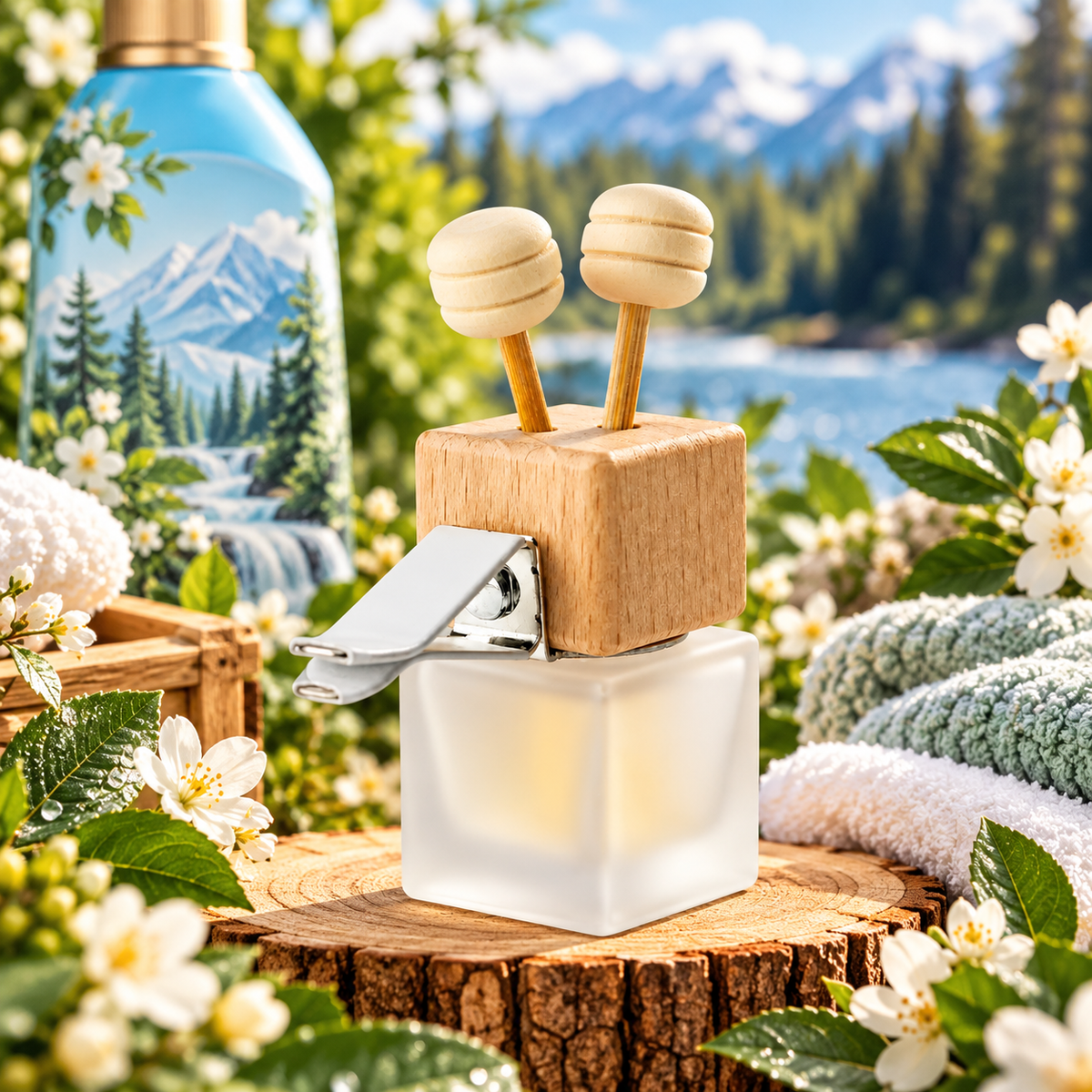 Woodland Wander Car Diffuser with Diffuser Sticks | Fresh Laundry Car Air Freshener 6ml