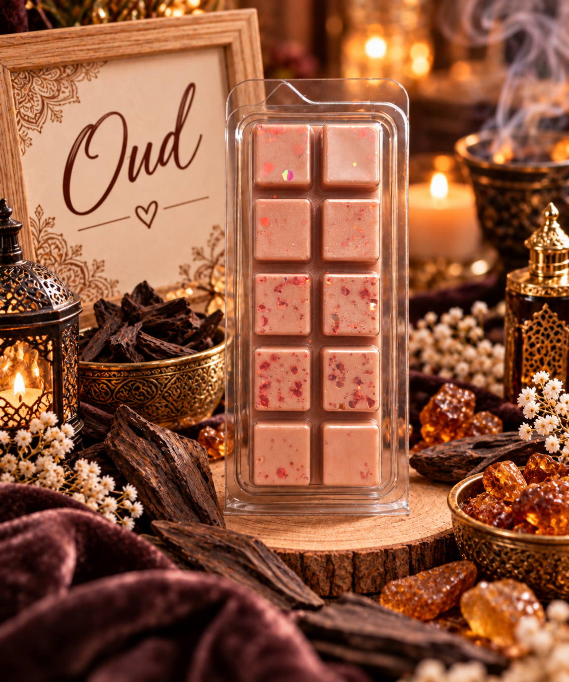 Oud Wax Melt Bar | Strong Scented Soy Wax Melts UK