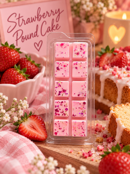 Strawberry Pound Cake Wax Melt | Strong Scented Soy Wax Melts UK