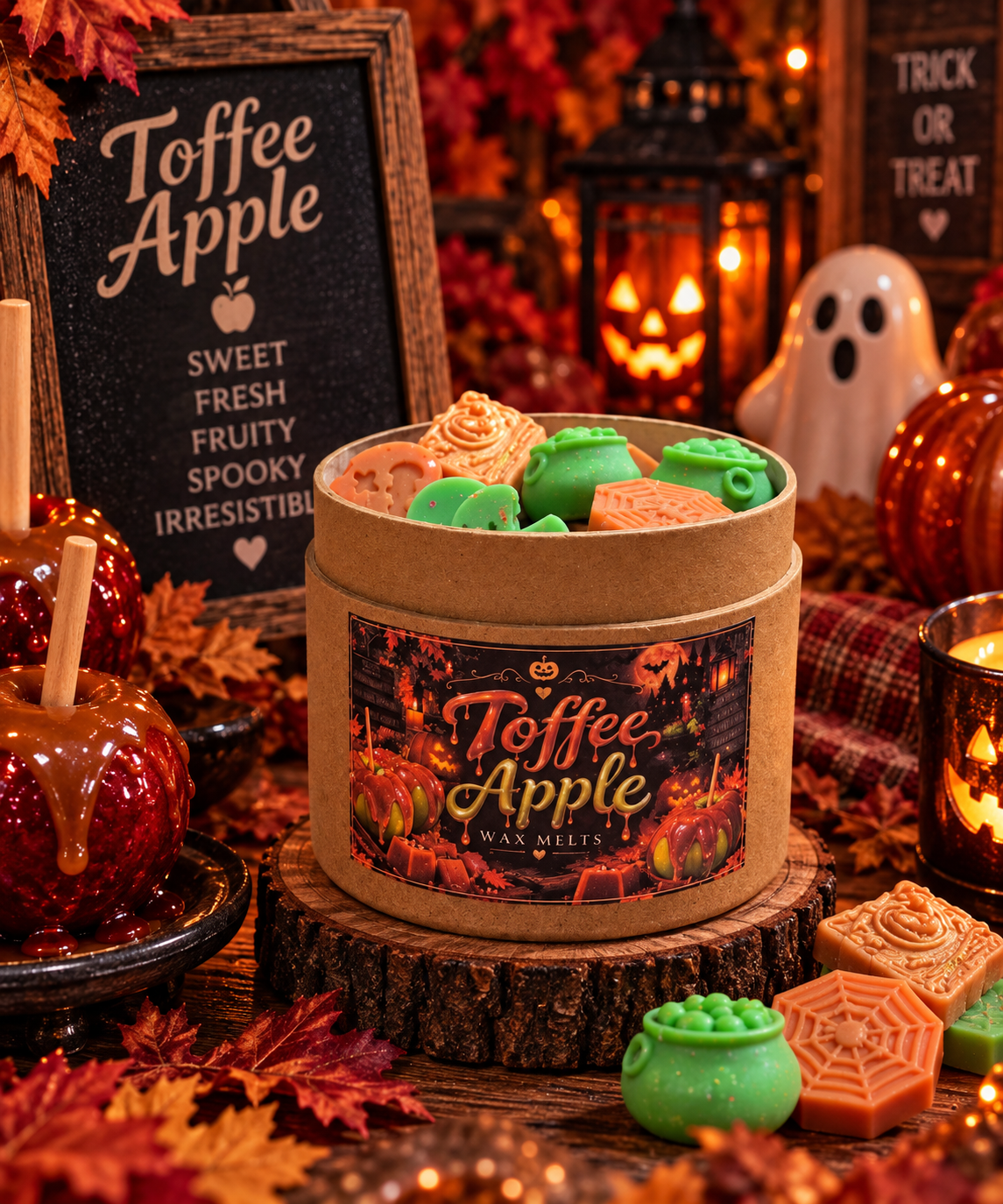 Toffee Apple Scoopable Wax Melts | Strong Scented Soy Wax Melts UK
