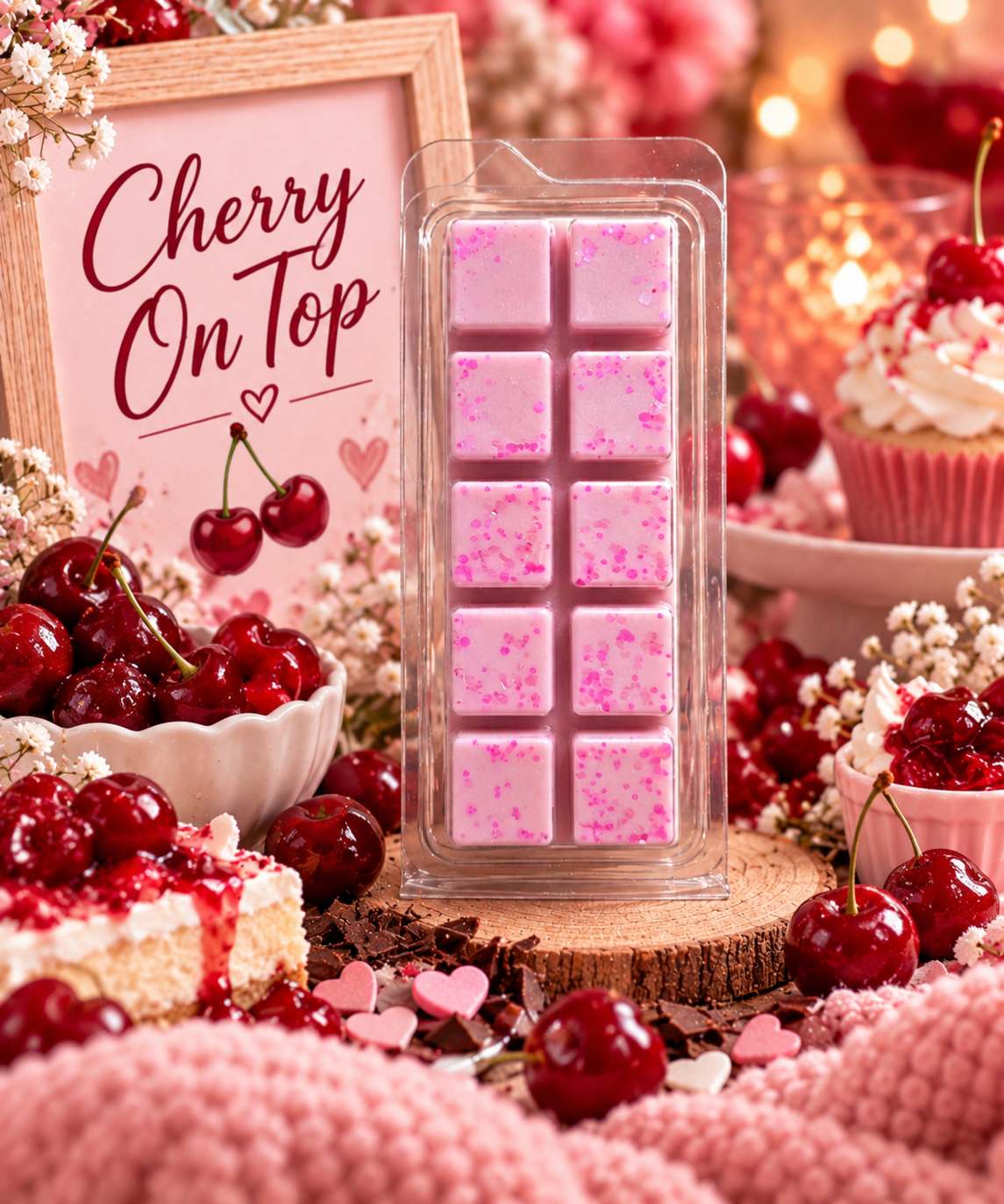 Cherry On Top Wax Melt Bar | Strong Scented Soy Wax Melts UK