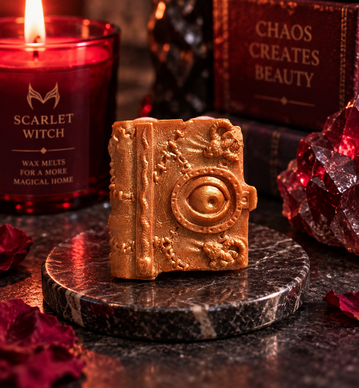 Scarlet Witch Book Wax Melt Shape | Strong Scented Soy Wax Melts UK