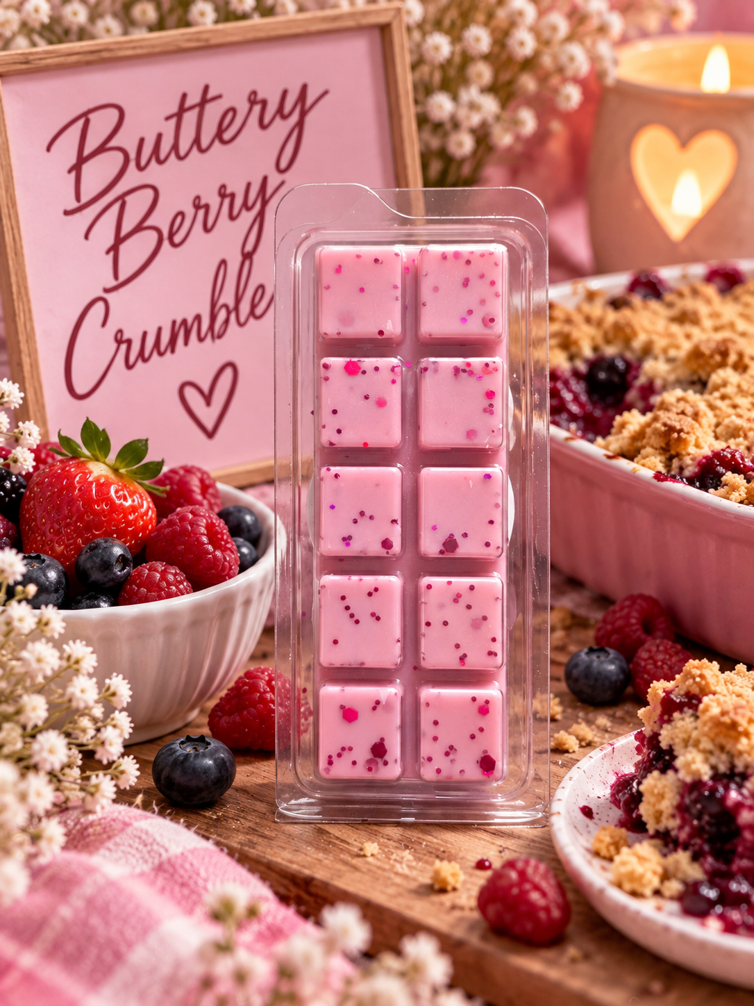 Buttery Berry Crumble Wax Melt | Strong Scented Soy Wax Melts UK