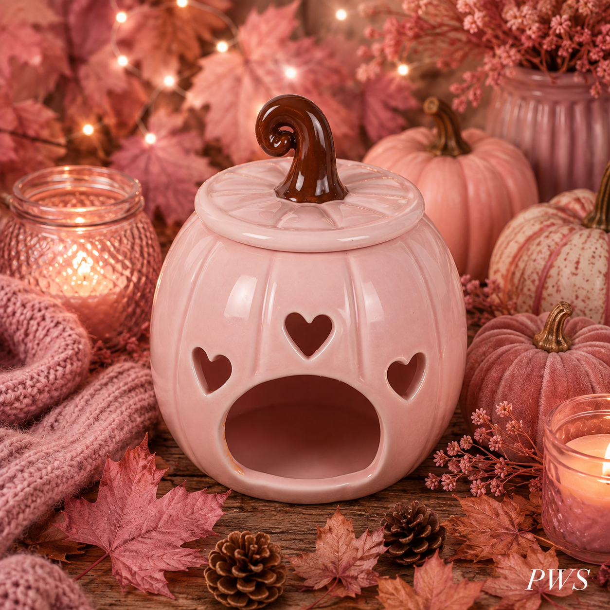 Pink Curly Pumpkin Oil Burner