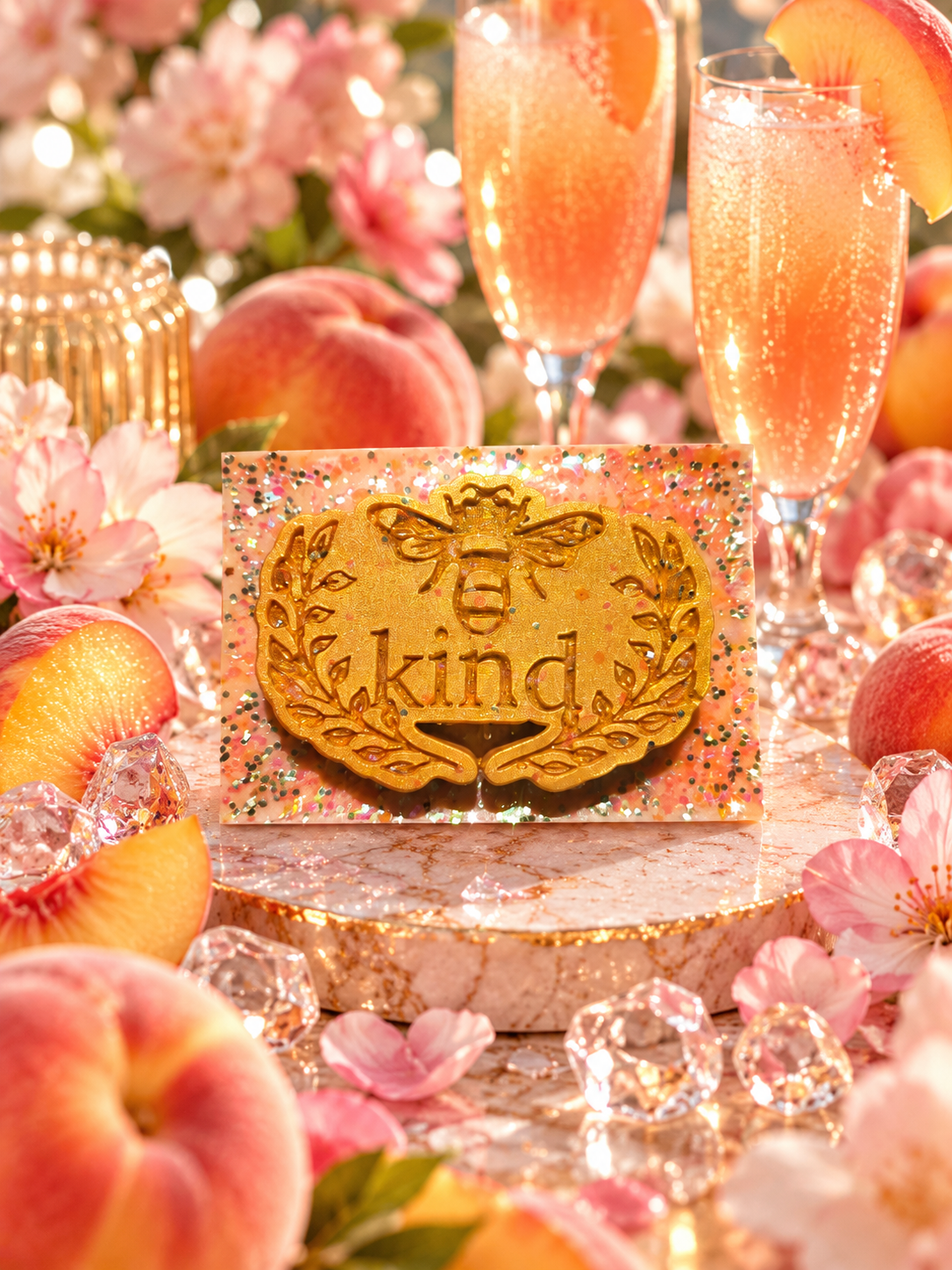 Peach Bellini Wax Melt Shape | Strong Scented Soy Wax Melts UK