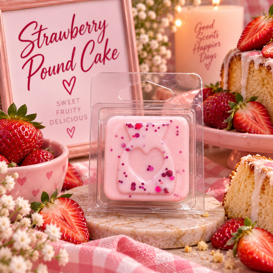 Strawberry Pound Cake Wax Melt Sample | Strong Scented Soy Wax Melts UK