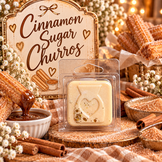 Cinnamon Sugar Churros Wax Melt Sample | Strong Scented Soy Wax Melts UK