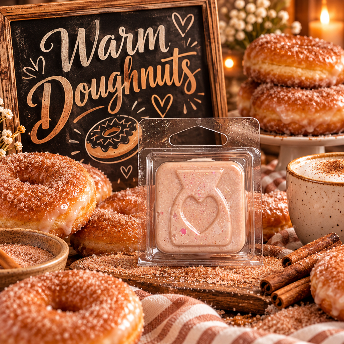 Warm Doughnuts Wax Melt Sample | Strong Scented Soy Wax Melts UK