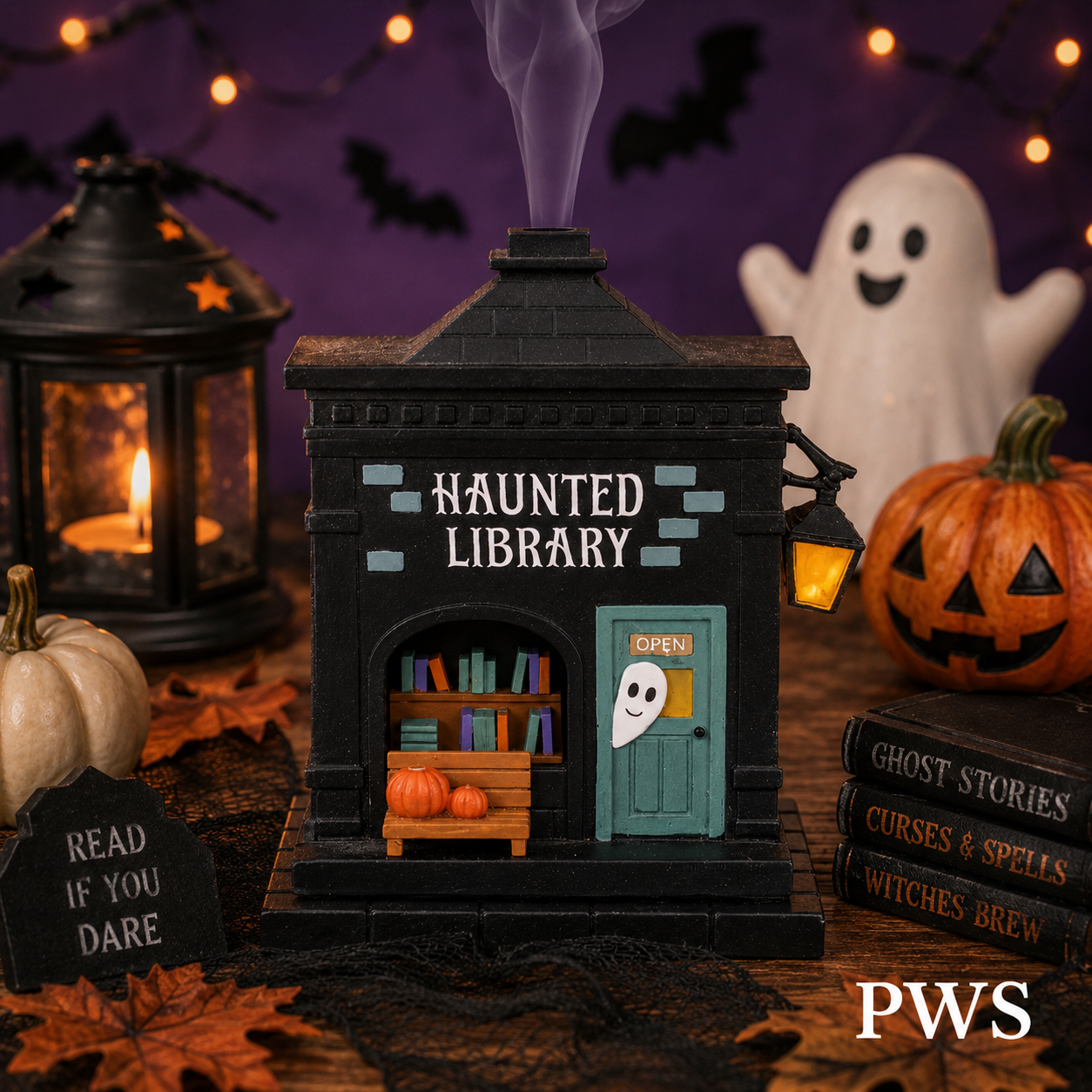 Haunted Library Incense Cone Holder
