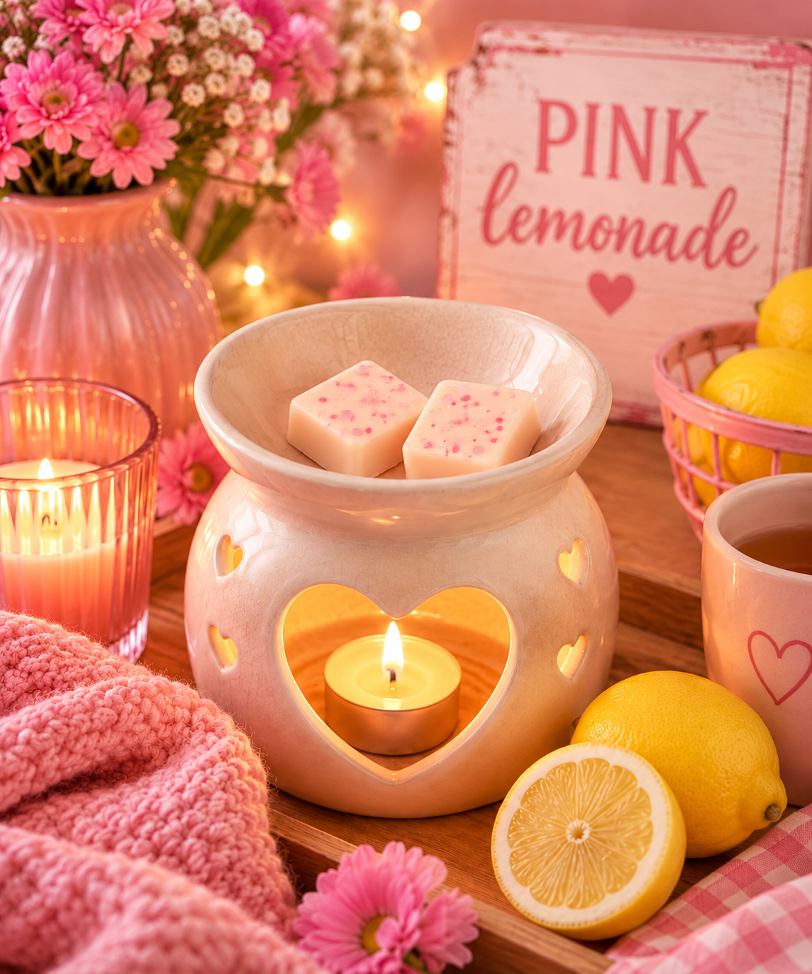 Pink Lemonade Wax Melt Bar | Strong Scented Soy Wax Melts UK