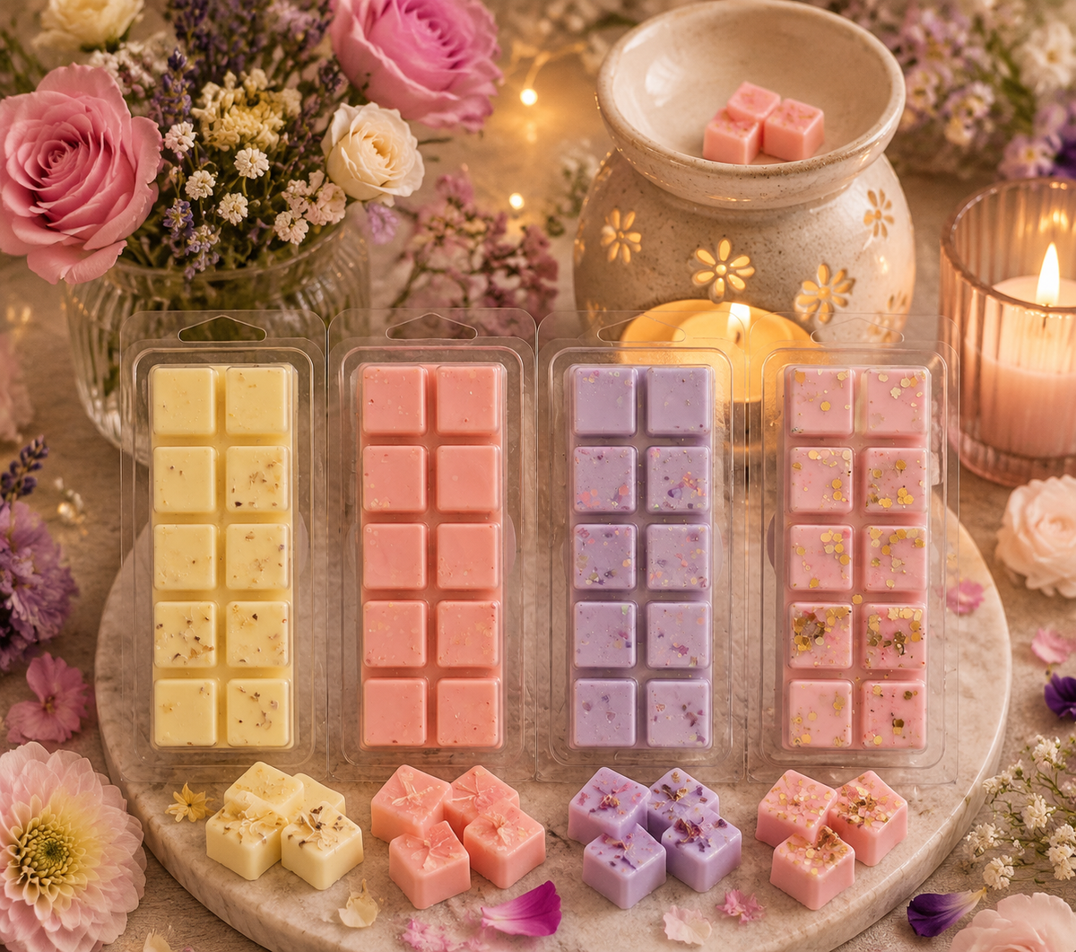 Mystery Floral Wax Melt Bar Bundle | Strong Scented Soy Wax Melts UK