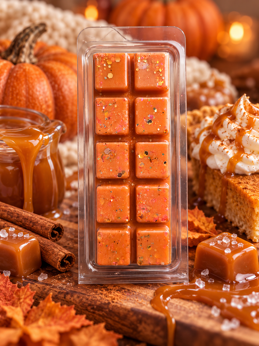 Caramel Pumpkin Swirl Wax Melt Bar | Strong Scented Soy Wax Melts UK